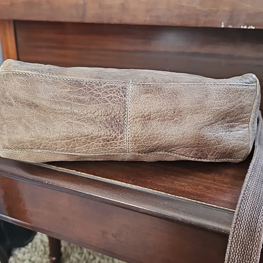 NEW Jack Georges Purse Buffed Leather Large Crossbody Bag Plaid - Picture 11 of 11